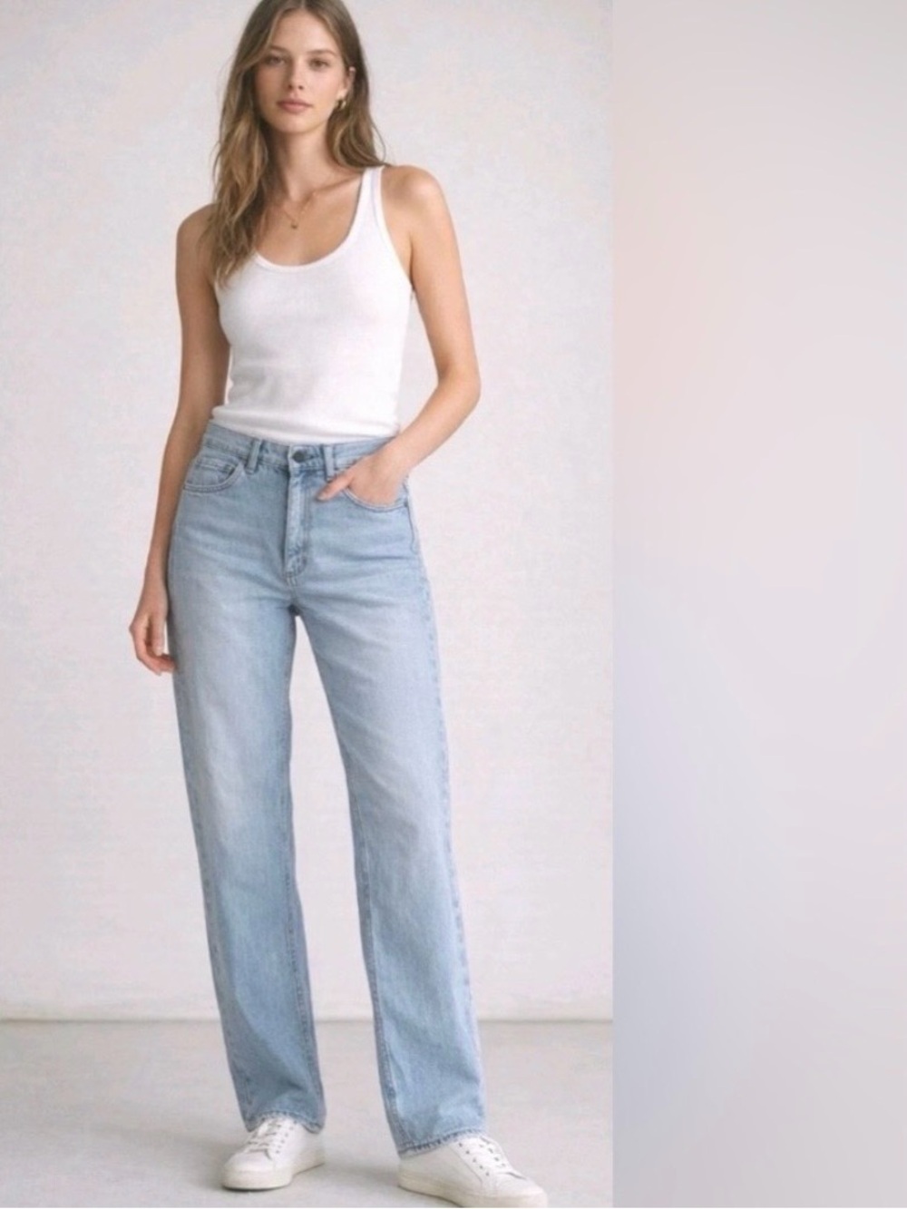 RAG & BONE Sz 24 Hattie Light Wash Mid-Rise Full Length Straight Leg Jeans